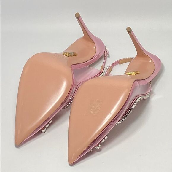 Aquazzura Seduction 105mm crystal-embellished pumps size 38 - Picture 15 of 16